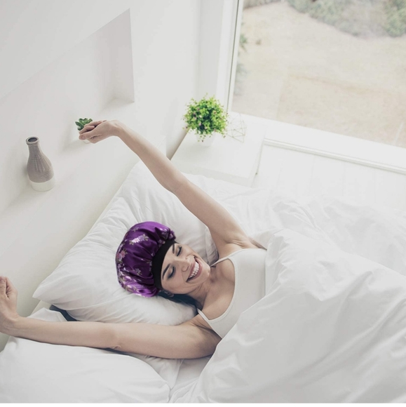 3 pieces Soft Cap,Night Satin hair Bonnet - Picture 6 of 9